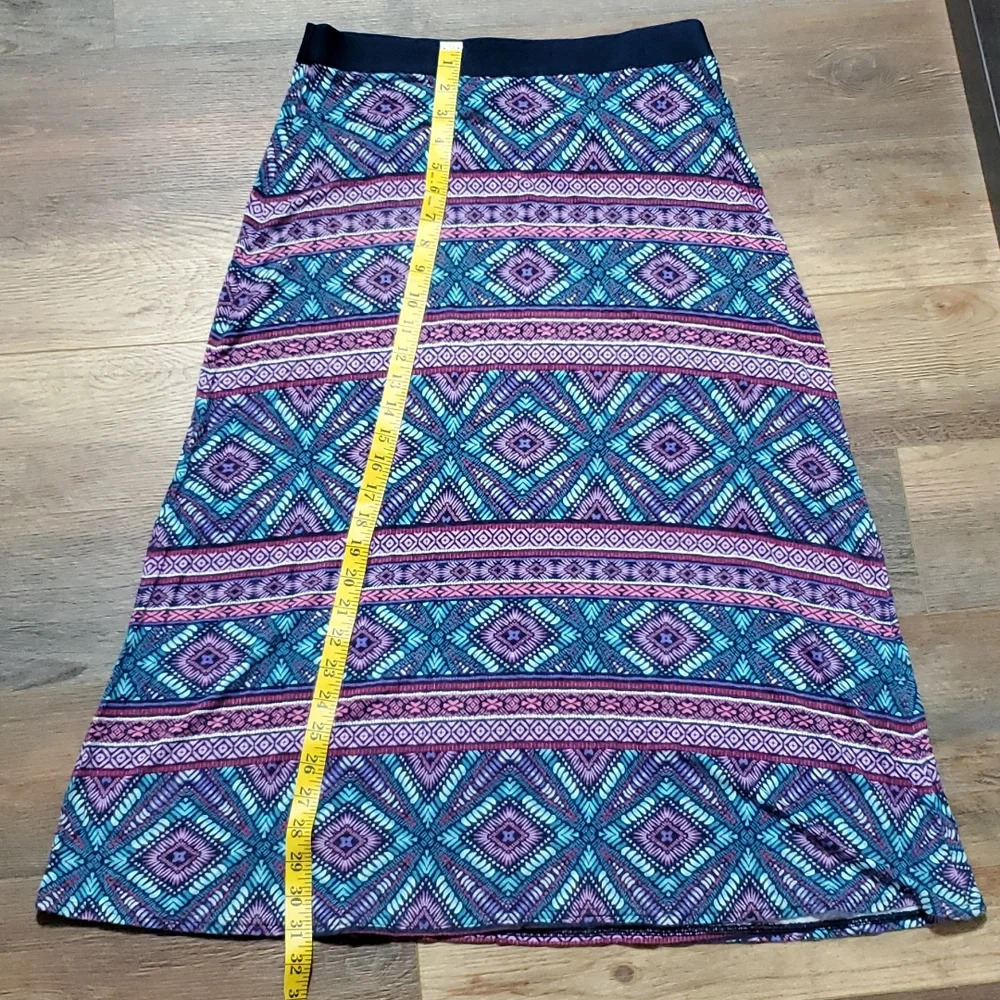 J Jill purple blue stretch comfort aline skirt